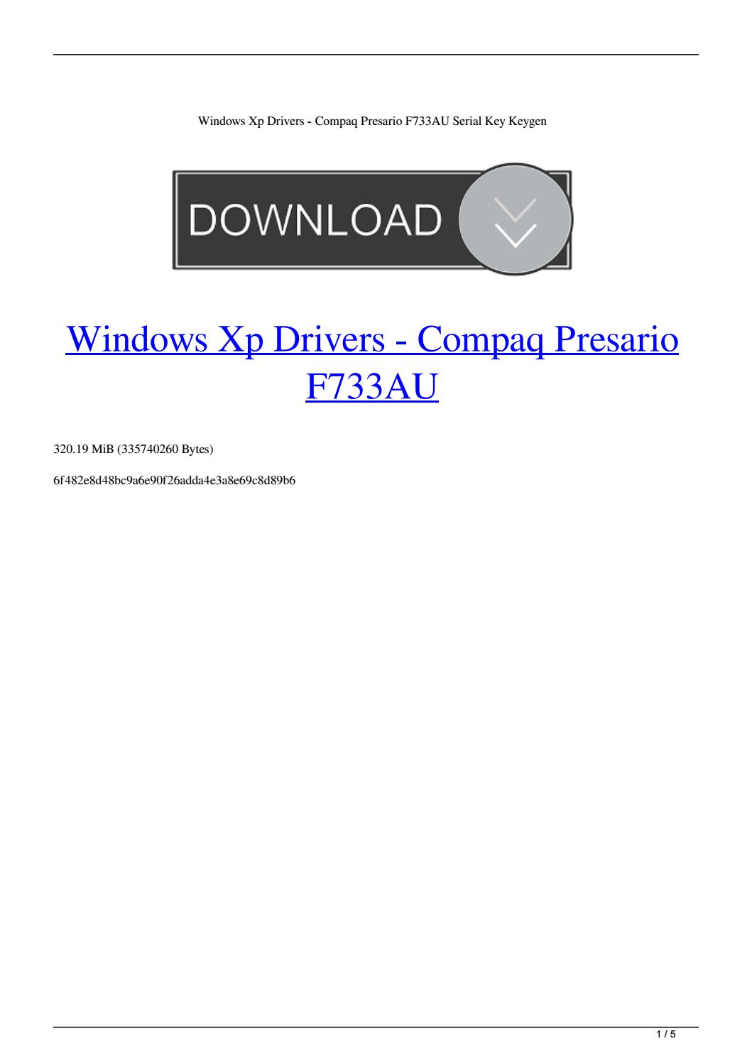 Presario f700 drivers windows 7